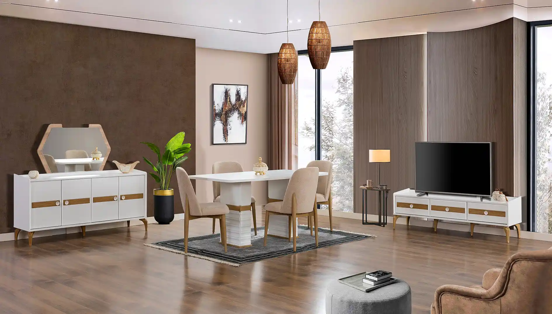 İpek Malzeme ile Şık ve Zarif Yemek Odası Dekorasyonu Yaklaşımları