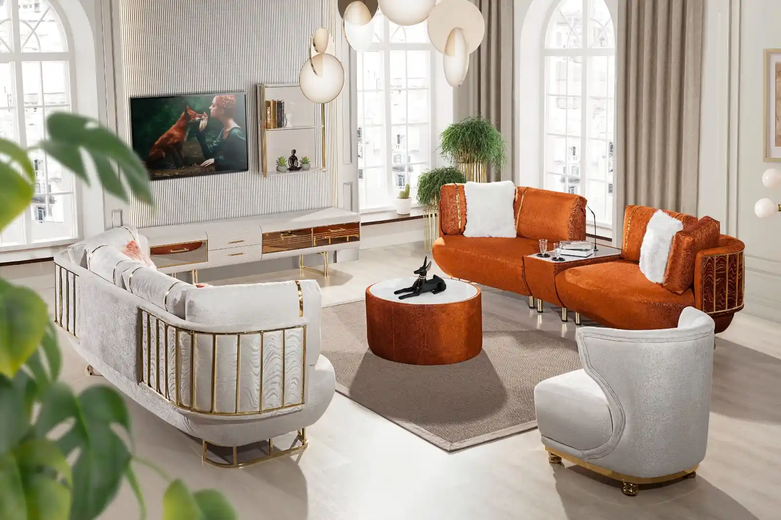 İpek Mobilya Andora Koltuk Takımı ile Oturma Odanızı Modern ve Şık Hale Getirin