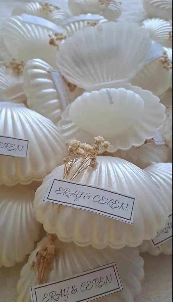 İstiridye Mumlar ile Dekorasyonda Zarafetin Şık ve Doğal Dokunuşu