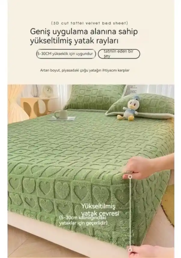 Kadife Lastikli Yatak Örtüsü ile Yatak Odasında Şıklık ve Konforun Buluşması