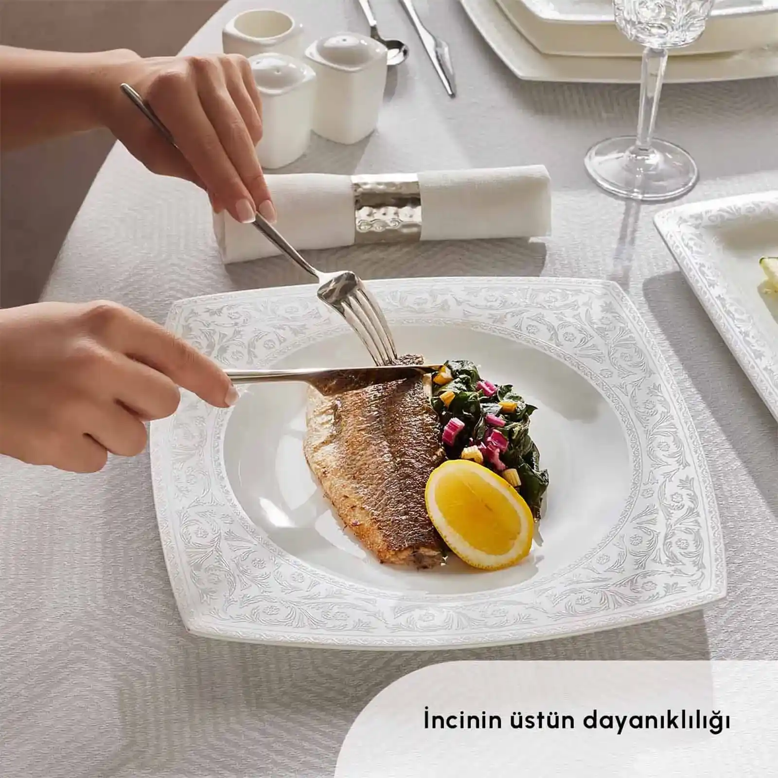 Karaca Fine Pearl Roma Yemek Takımı ile Sofralarınıza Şıklık Katın ve Dekorasyonunuzu Tamamlayın