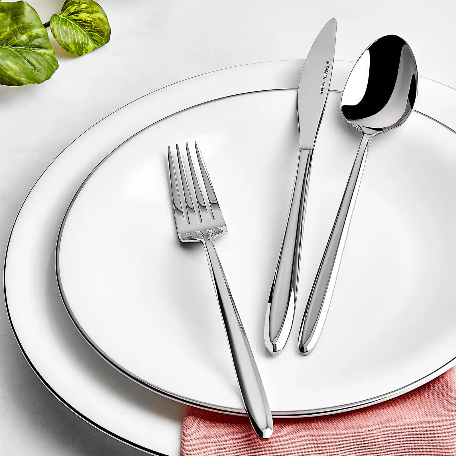 Karaca Flow Elegance 84 Parça 12 Kişilik Çatal Kaşık Bıçak Takımı Modern ve Şık Tasarımıyla Dekorasyonunuza Zarif Dokunuşlar Ekler