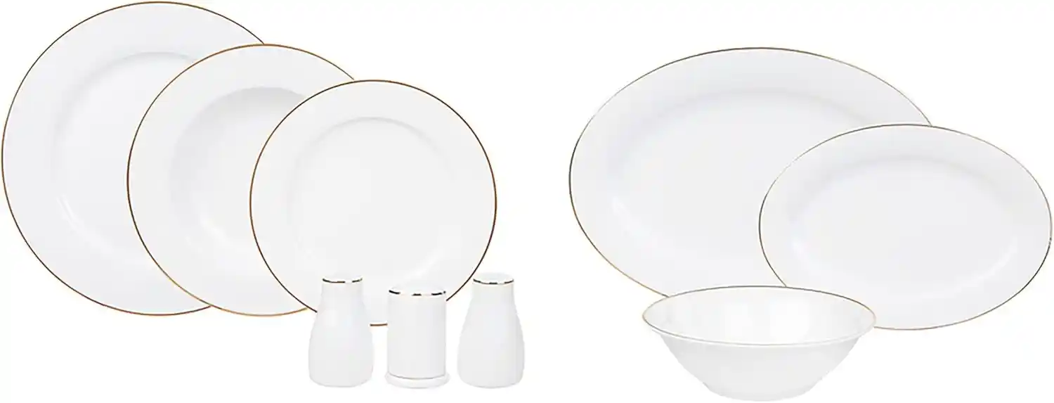 Karaca Lexi Gold Yemek Takımı: Şık ve Dayanıklı 56 Parça Set ile Sofralarınıza Zarafet Katın