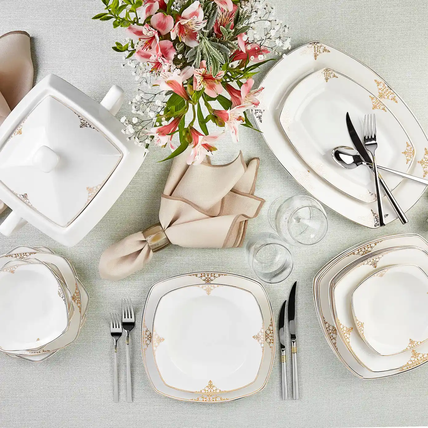 Karaca Milena Gold Yemek Takımı ile Mutfak ve Dekorasyonda Zarif Şıklık Sağlayın