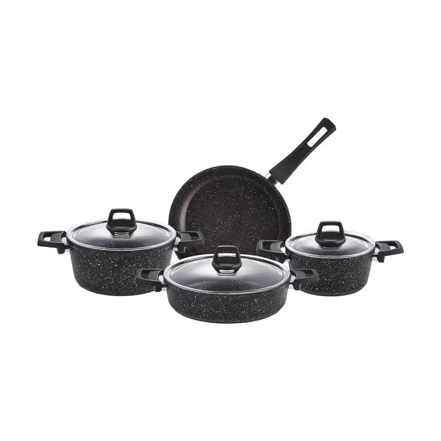 Karaca Morena Bio Granit 7 Parça Tencere Seti ile Modern ve Şık Mutfak Dekorasyonu