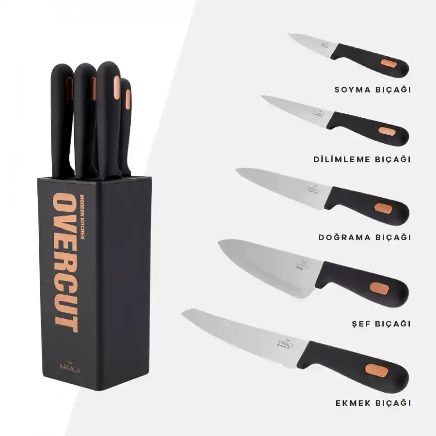 Karaca Overcut 6 Parça Bıçak Seti ile Mutfakta Estetik ve Fonksiyonellik Bir Arada