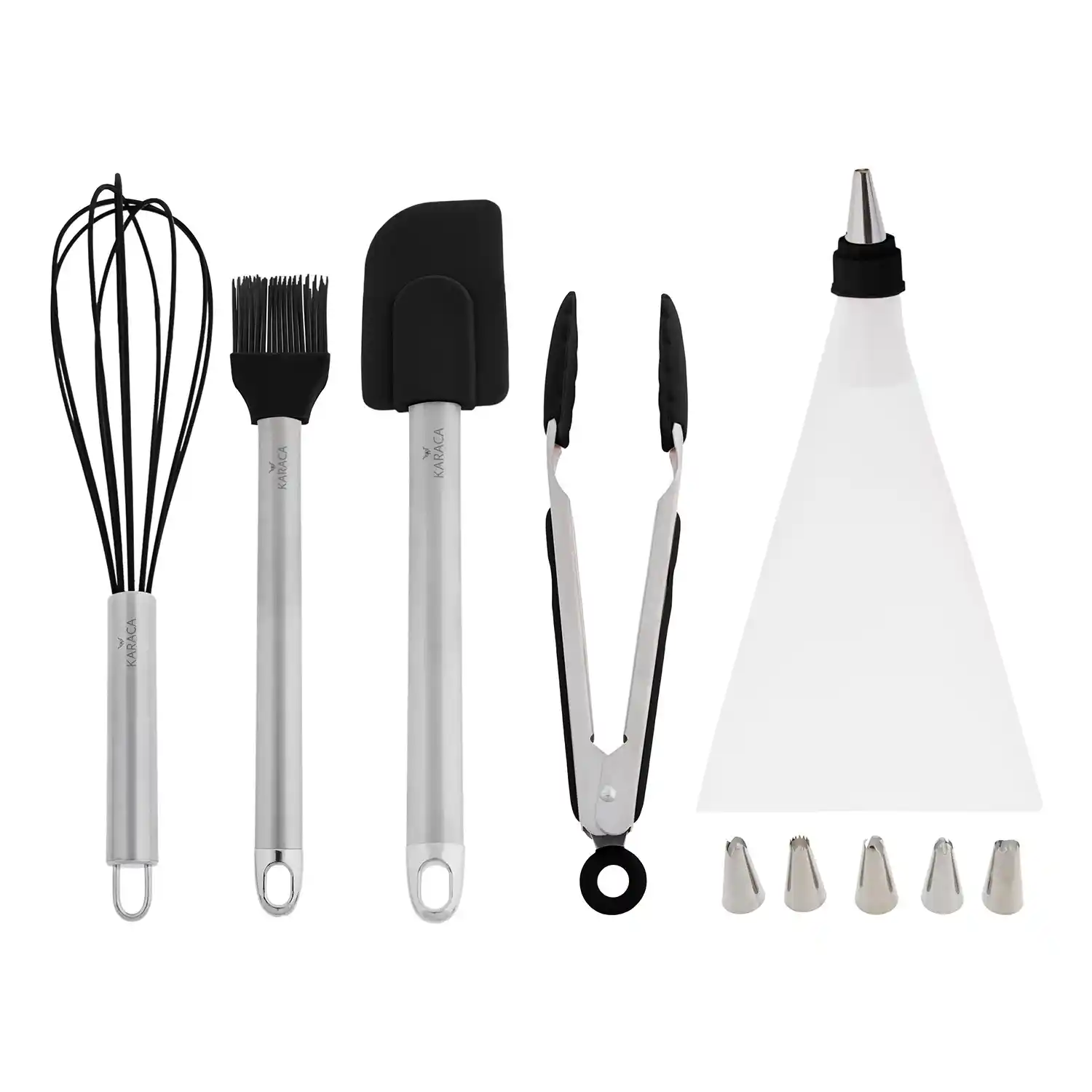 Karaca Siyah 10 Parça Pasta Servis Gereçleri ile Şıklık ve Fonksiyonellik