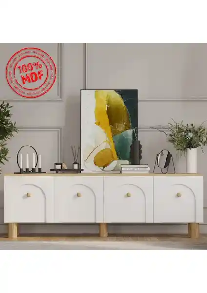 Kayhan Ahşap Luna 100% MDF TV Ünitesi 180 cm Modern Tasarım ve Fonksiyonellik