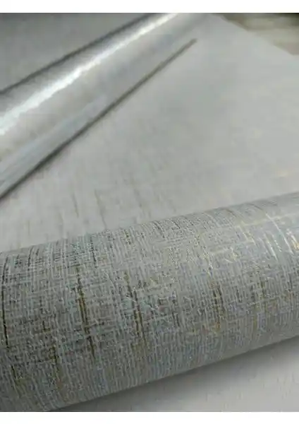 Kms Home Krem Üzerine Işıltılı Gold Silinebilir Hafif Kabartmalı Duvar Kağıdı 5 M²