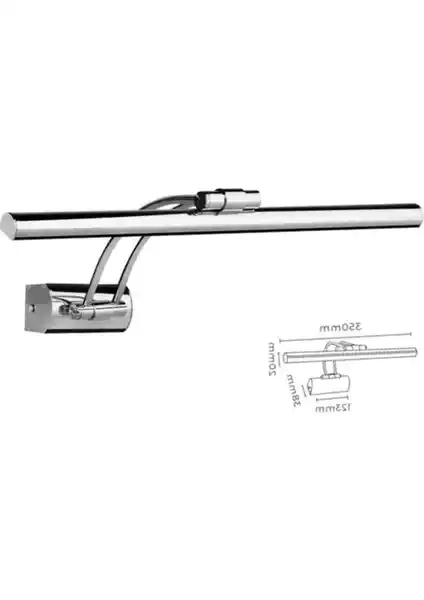 Krds Ay<dı>nlatma Banyo Ayna Üstü LED Flüt Aplik Modern ve Şık Tasarım