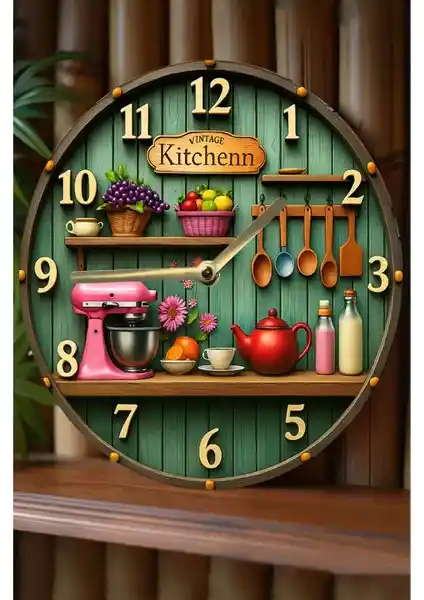 KutuTR Sessiz Yuvarlak Ahşap Duvar Saati: Modern ve Estetik Tasarımın Şıklığı