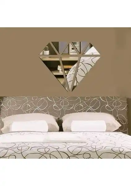 Lucent Tasarım Pleksi Gümüş Elmas Desenli Kendinden Yapışkanlı Ayna Ürün Tanıtımı ve Kullanım İpuçları