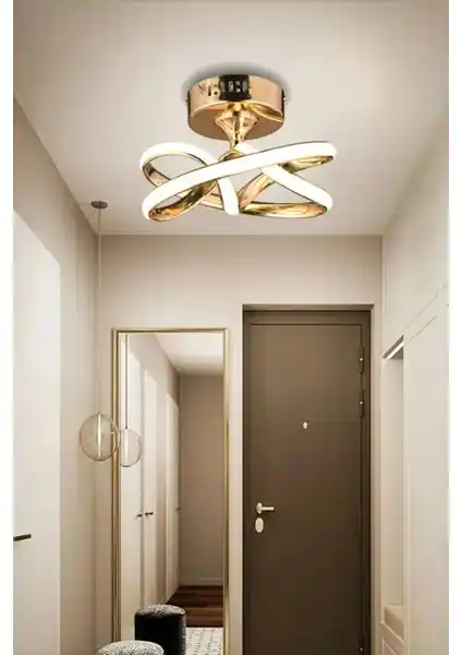 Luna Lighting Vino Riserva Gold Kaplama Modern LED Plafonyer Avize Detayları