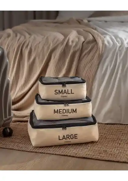 Madame Coco Eva 3'lü Bavul İçi Düzenleyici ile Seyahatlerde Düzen ve Konfor