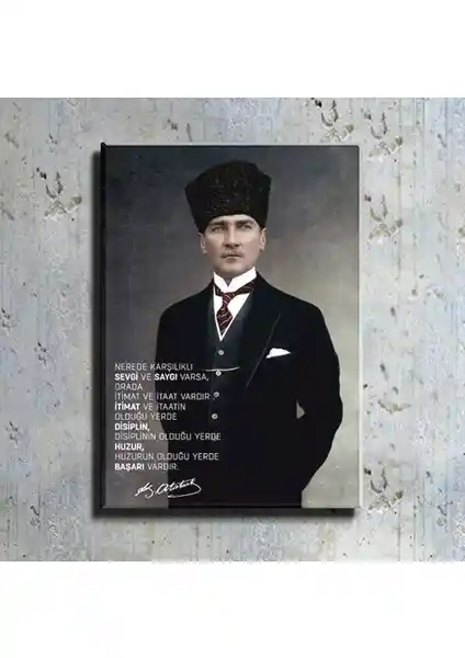 Magazacım Atatürk Portresi Kanvas Tablo: Modern ve Estetik Dekorasyon İçin Ideal Seçenek
