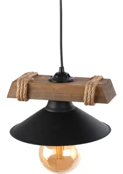 Megüsa Nova Ahşap Rustik Modern Halatlı Tekli Sarkıt Avize Dekorasyonda Şıklık ve Fonksiyonellik