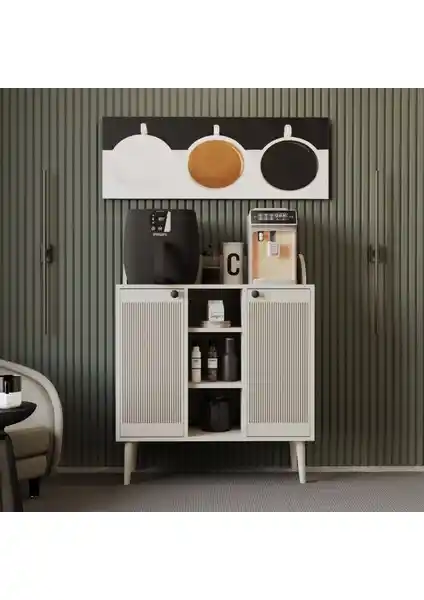 Melura Home Kahve Kiler-Kahve Köşesi Modern ve Sürdürülebilir Depolama Çözümü