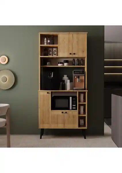 Melura Kahve Köşesi 90 cm Modern ve Çok Amaçlı Depolama Çözümü