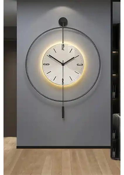 MetaQuartz Aksesuar Modern ve Dayanıklı Metal Duvar Saati 50x75 cm Şık Tasarım