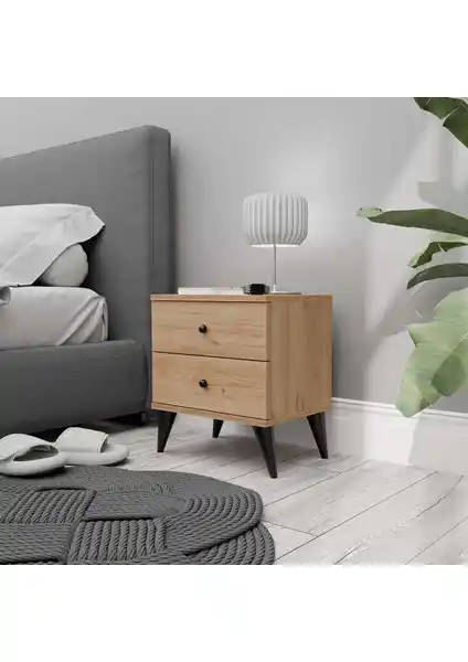 Mezza Mona 3722 Çekmeceli Komodin Sepet Modern ve Dayanıklı Mobilya Parçası