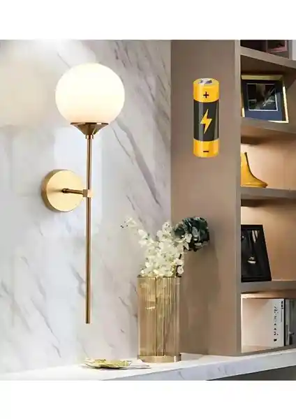 Milano Eskitme Modern Tasarım Pilli Aplik: Kablosuz ve Şık Aydınlatma Çözümü