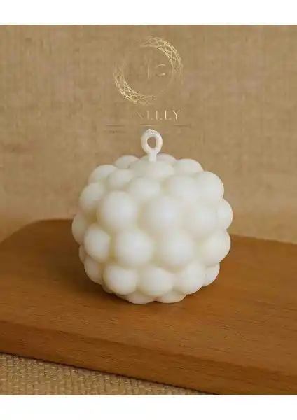Minelly Bubble Mum: Modern ve Şık Dekoratif El Yapımı Beyaz Mum