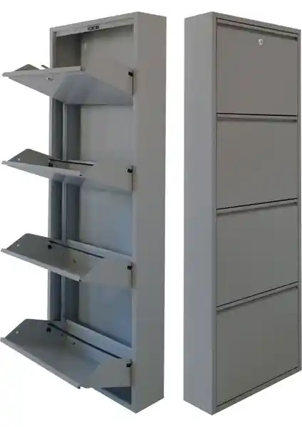 Mobilya Pratik Kilitli Metal Ayakkabılık Güncel Tasarımı ve Kullanım Avantajları