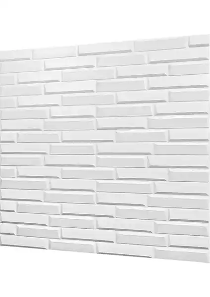 Modern İç Mekan Dekorasyonu İçin Kendinden Yapışkanlı 3D Beyaz Opak Duvar Paneli NW55