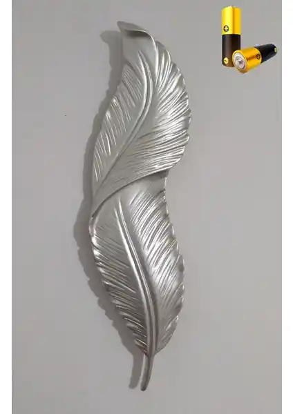 Modern Tüy Formunda LED Pilli Duvar Lambası Dekoratif Aydınlatma Çözümü