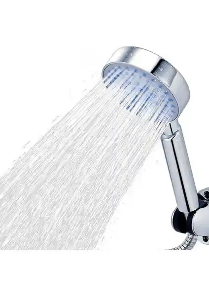 Modern ve Fonksiyonel Çelik Duş Başlığı 3 Fonksiyonlu Krom Geniş Tasarım