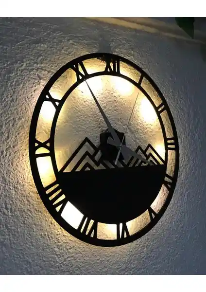 Modern ve Şık LEDli Sessiz Mekanizmalı Duvar Saati Ev ve Ofis Dekorasyonu İçin