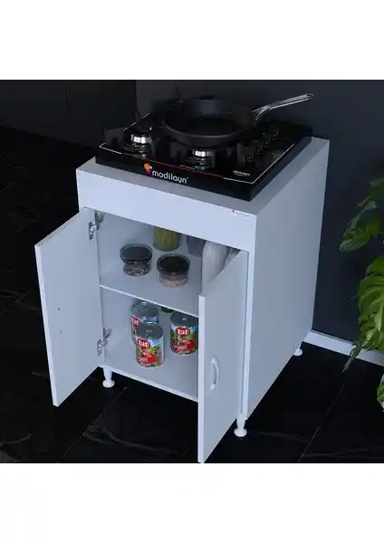 Modilayn AYMEN Çok Amaçlı Mutfak Dolabı ve Set Üstü Ocak Tasarımı