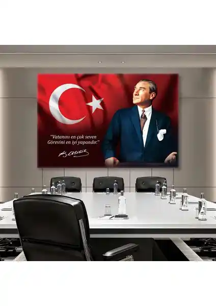 Mustafa Kemal Atatürk Makam Arkası Dekor Kanvas Tablo Yüksek Kalite ve Dayanıklı Tasarım