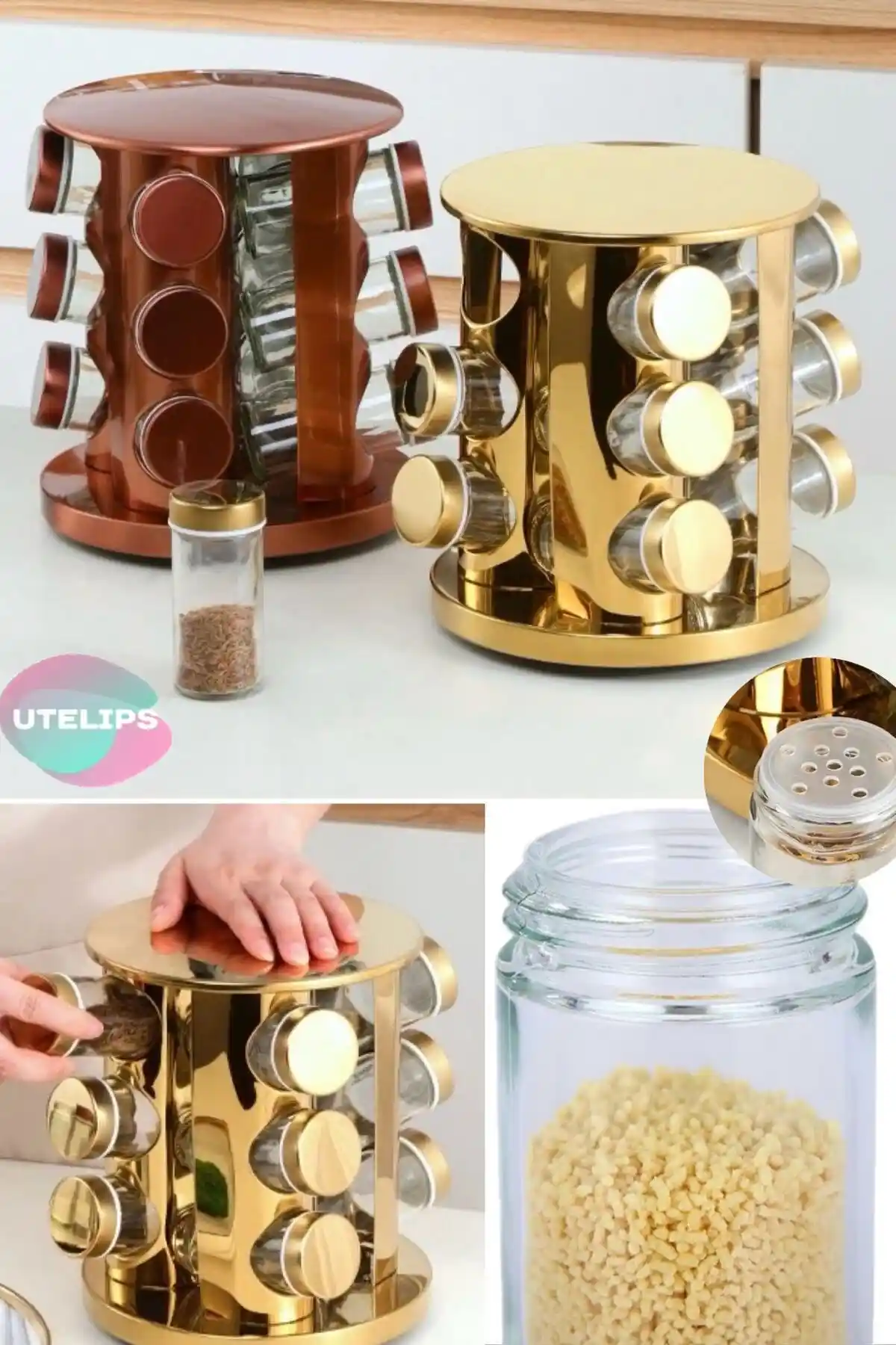 Mutfak Dekorasyonunda Gold Baharatlıklar ile Şıklık ve Fonksiyonellik Bir Arada