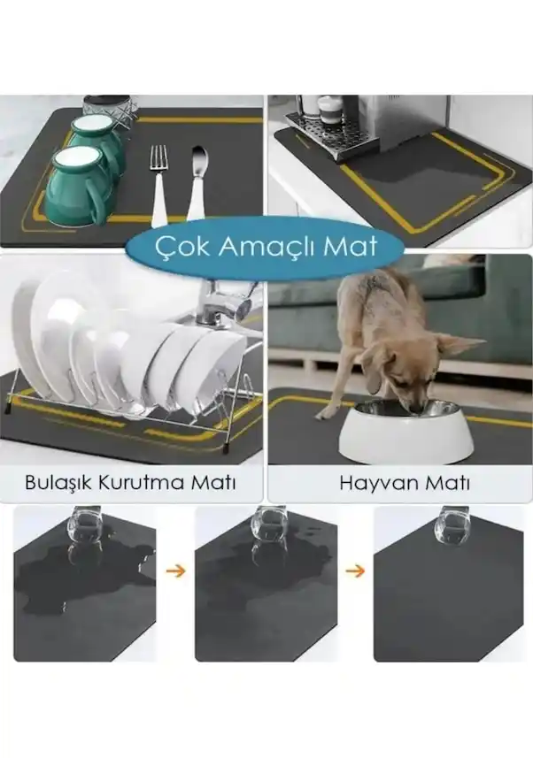 Mutfak Dekorasyonunda Şık ve İşlevsel Bulaşık Yıkama Matları İle Modern Çözümler