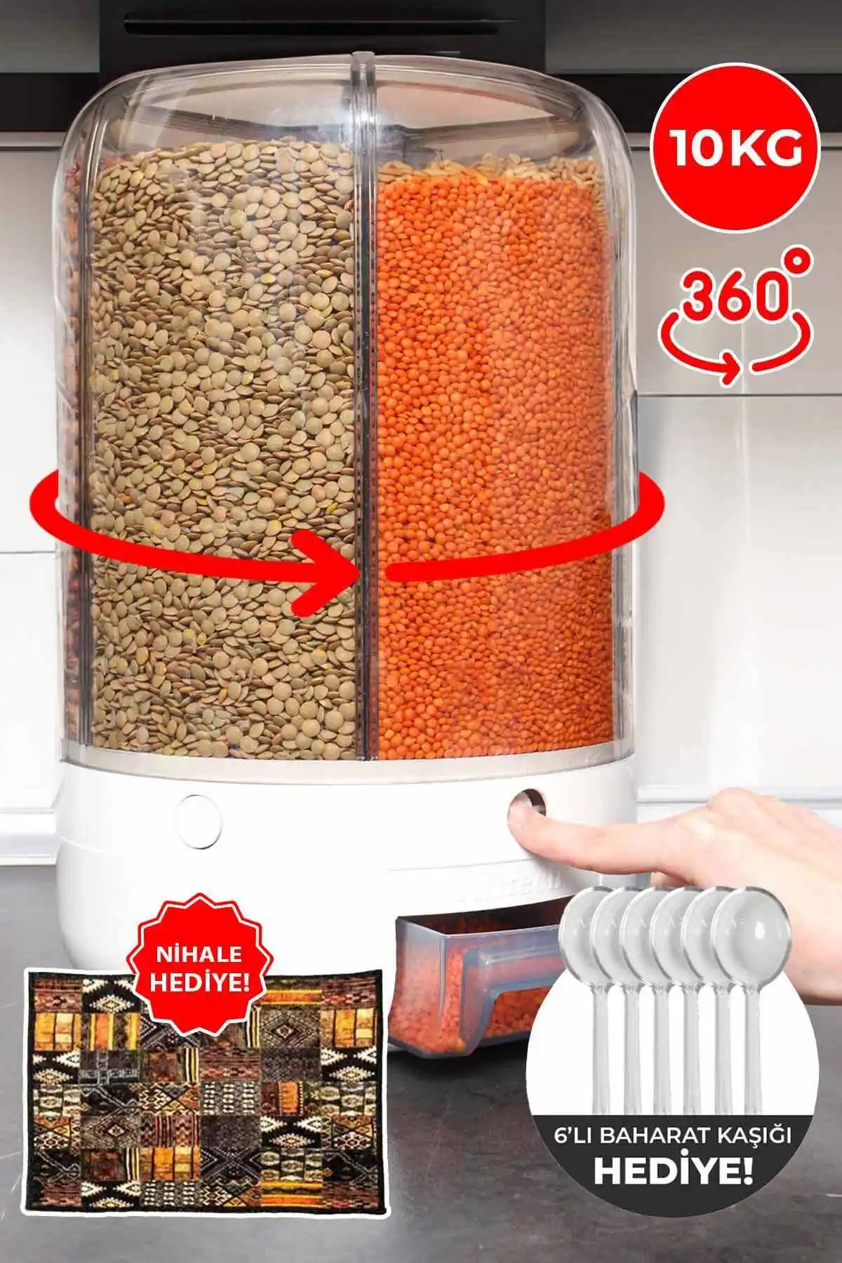 Mutfak Dekorasyonunu Yenileyen Bakliyat Organizerleri ile İşlevsellik ve Estetik Birlikte