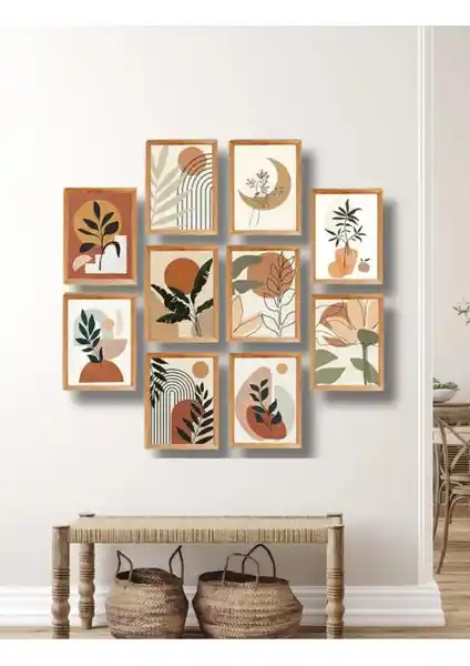 Nt Handmade 10 Parça Bohem Duvar Dekor Seti Yüksek Kalite ve Kolay Montaj İmkanıyla