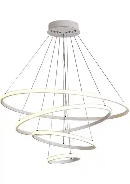 Ömür Alex Gri 4'lü Beyaz LEDli Avize: Modern ve Şık Aydınlatma Çözümü