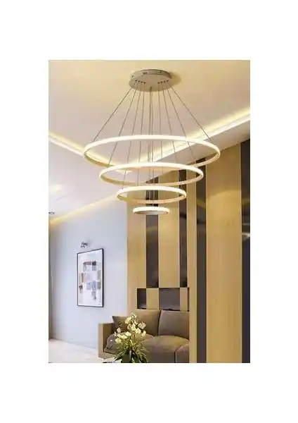 Ömür Avize Alex Modern Tasarım Eski Dönem Esintili Gold LED Avize ile Şıklık ve İşlevsellik