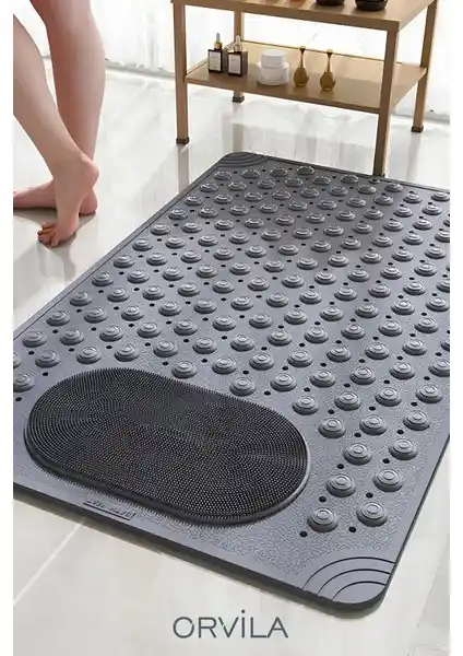 Orvila Masajlı Vantuzlu Banyo Paspası Güvenlik ve Estetik İçin Tasarlandı