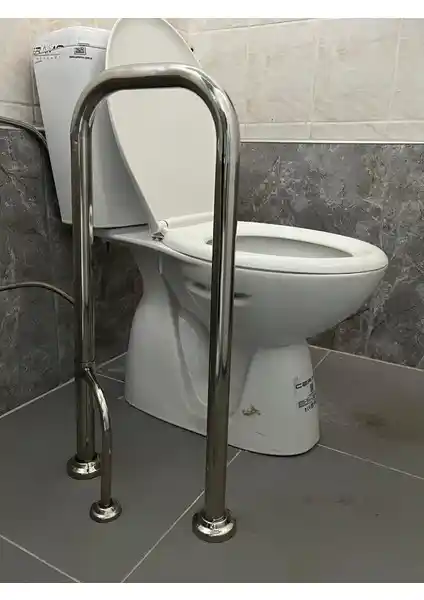 Otobir Paslanmaz Krom Çift Ayak Sabit Tutunma Barı Güvenlik ve Konfor İçin Modern Tasarım