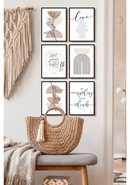 Özcanlar Çerçevesiz Minimal Modern Bitki Bahçe Tablo Seti – Şık ve Dayanıklı Duvar Dekoru