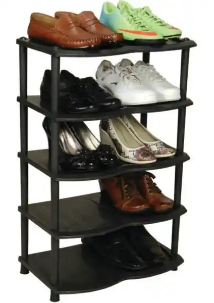 Özgen Galaxy Plastik Ayakkabılık 5'li: Şık ve Fonksiyonel Ev Depolama Çözümü