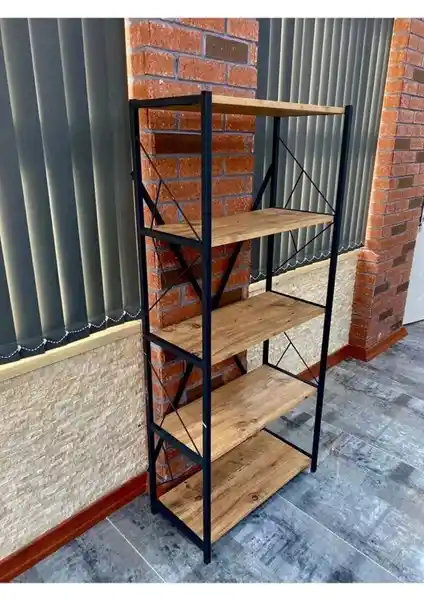 Özke Dekor 5 Raflı Metal Kitaplık: Dayanıklı ve Estetik Tasarım Çözümü