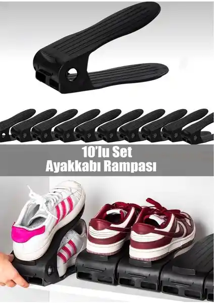 Palica 10'lu Ayakkabı Rampası: Pratik ve Şık Dolap Düzenleyici Çözüm
