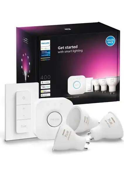 Philips Hue 4.2W GU10 Renkli Akıllı Spot Ampul Seti Modern ve Enerji Verimli Aydınlatma Çözümü