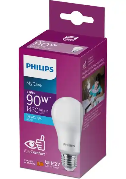 Philips LED 13W Beyaz Işık Ampulü 6500K Yüksek Performans ve Enerji Tasarrufu