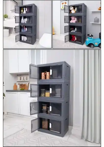 Piev Çok Amaçlı Kapaklı İstiflenebilir Tekerlekli Organizer Dolap Özellikleri ve Kullanım Avantajları