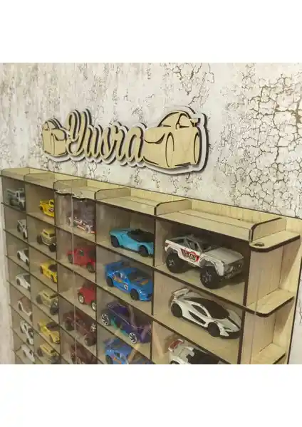 Pleksi Kapaklı 1/64 Ölçekli Araba Sergileme Rafı Şık ve Dayanıklı Tasarım