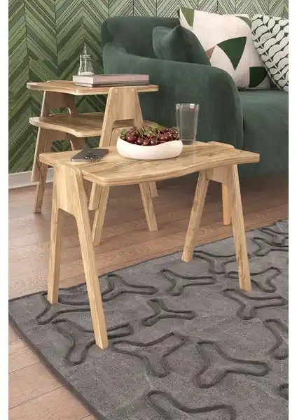 Pratico Bayrak Zigon Sehpa Seti: Dayanıklı ve Şık Modern Oturma Odası Mobilyası